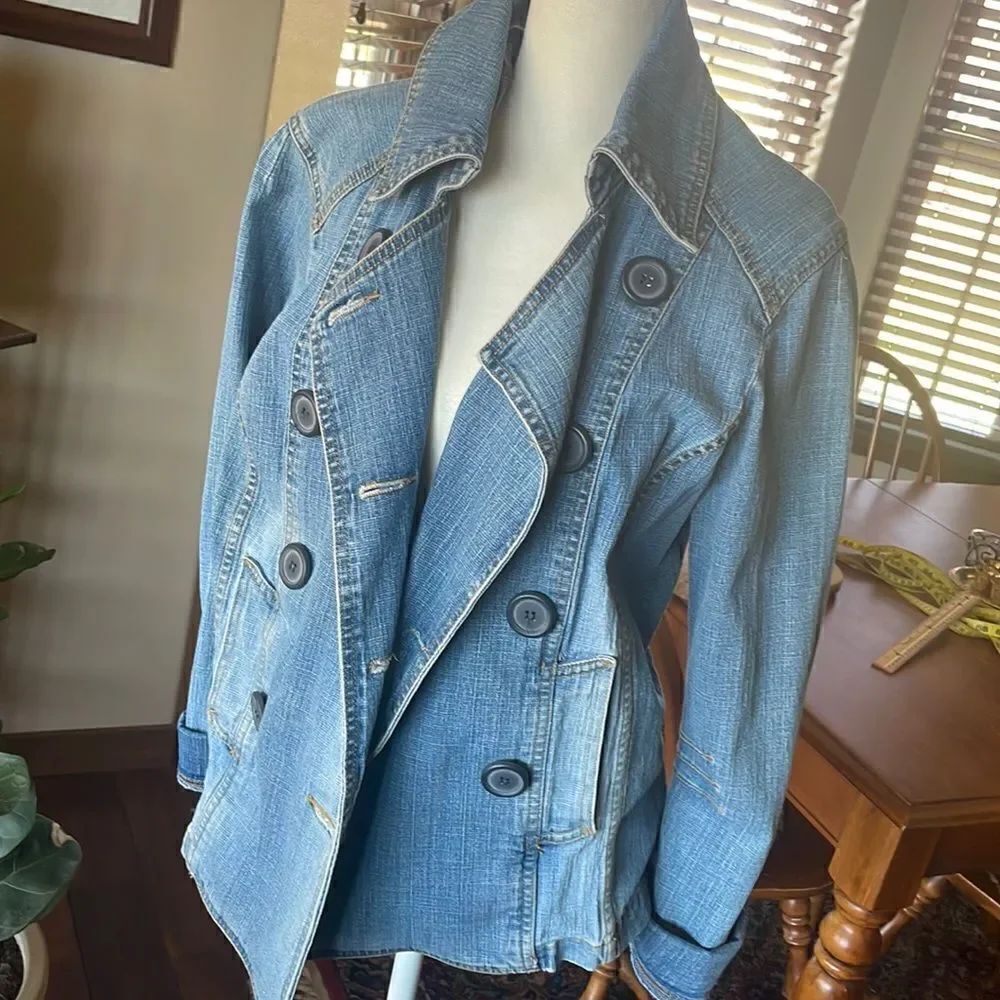 1990'sβJunctionβWestβDoubleβBreastedβDenimβJacket